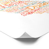 California USA Slang Word Art Map Poster (Ecke)