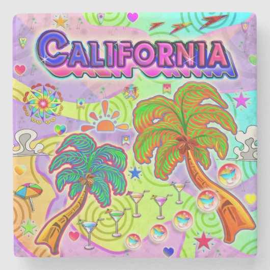 California Vacation Target Untersetzer (Vorderseite)