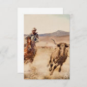 "California Vaquero" von Edward Borein Dankeskarte (Vorne/Hinten)