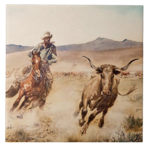 "California Vaquero" von Edward Borein Fliese