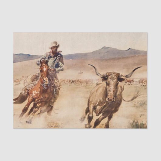 "California Vaquero" von Edward Borein Seidenpapier (Vorderseite)