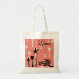California vibes tote bag (coral) V2 Tragetasche
