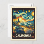 California | Vincent Van Gogh Inspiriert Postkarte (Vorne/Hinten)
