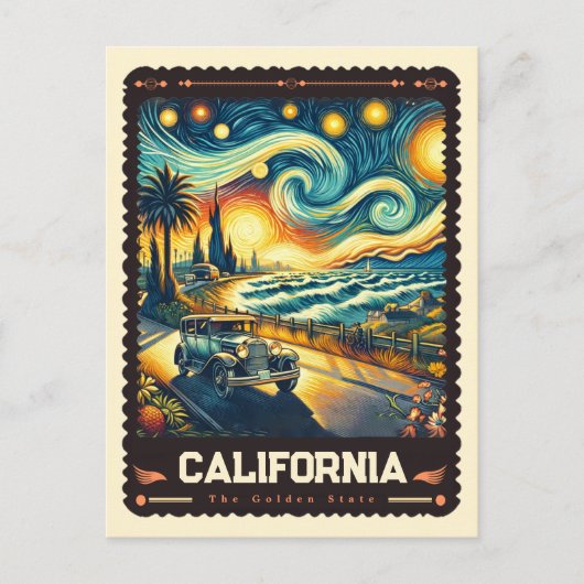 California | Vincent Van Gogh Inspiriert Postkarte (Vorderseite)