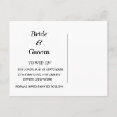 California Vineyard Wedding rettet die Termine Ankündigungspostkarte (Rückseite)