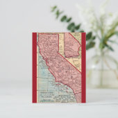 California Vintaage Staat Karte (Stehend Vorderseite)
