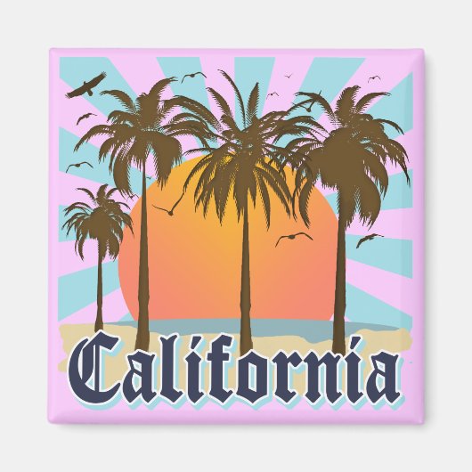 California Vintag Souvenir Magnet (Vorne)