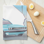 California Vintag Style Vacation Poster Geschirrtuch (Viertel Falte)