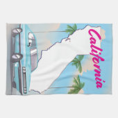 California Vintag Style Vacation Poster Geschirrtuch (Horizontal)