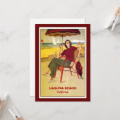 California Vintage Poster, Laguna Beach, Karte (Vorderseite/Rückseite Beispiel)