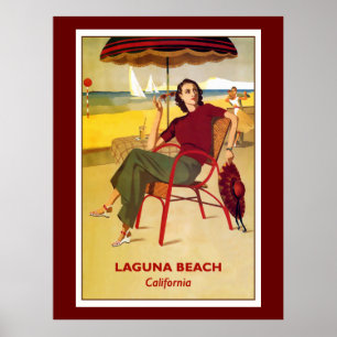 California Vintage Poster, Laguna Beach, Poster