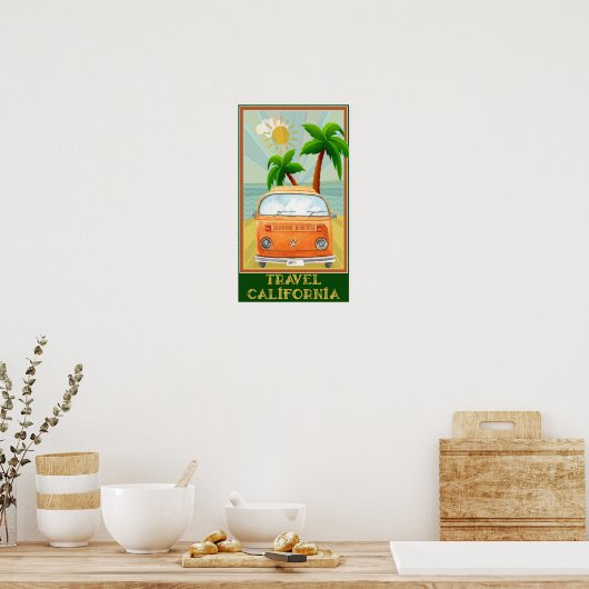 California Vintage Travel Poster (Küche)
