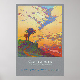 California Vintage Travel Poster