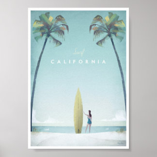 California Vintage Travel Poster