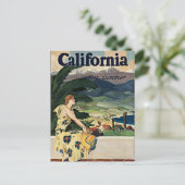 California Vintage Travel Postkarte (Stehend Vorderseite)