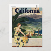 California Vintage Travel Postkarte (Vorne/Hinten)