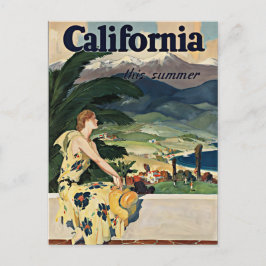 California Vintage Travel Postkarte