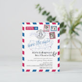 California Virginia Location Airmail Save the Date Ankündigungspostkarte (Stehend Vorderseite)