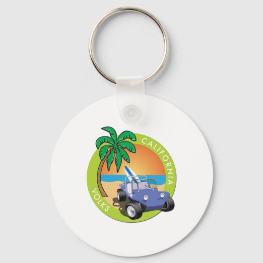 California Volks-Düne-Buggy mit Palms Schlüsselanhänger (Vorderseite)