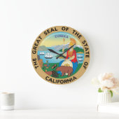 California* Wall Clock Große Wanduhr (Zuhause)