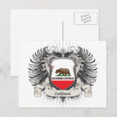 California Wappen Postkarte (Vorne/Hinten)