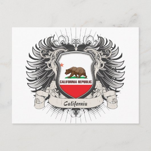 California Wappen Postkarte (Vorderseite)