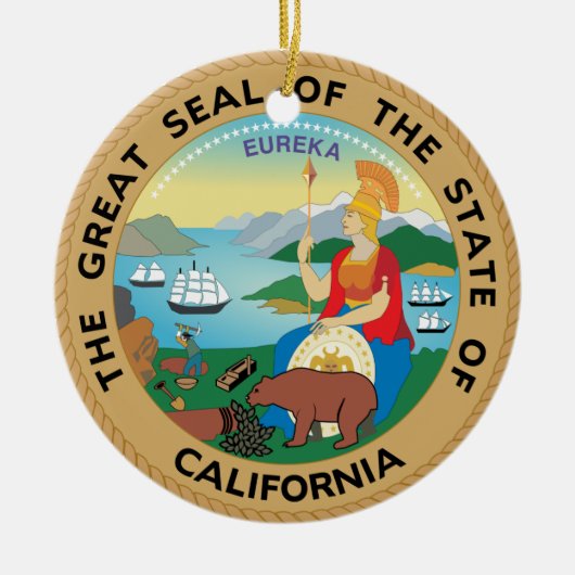 California Wappen Weihnachtsschmuck (Vorne)