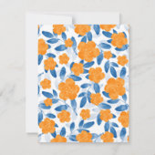 California Watercolor Poppe Muster Einladung (Rückseite)