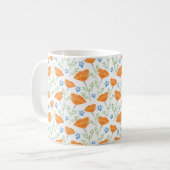California Watercolor Poppe Muster Kaffeetasse (Vorderseite Links)