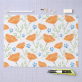 California Watercolor Poppe Muster Seidenpapier (Handwerk)