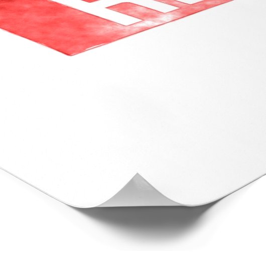 California Watercolor Poster (Ecke)