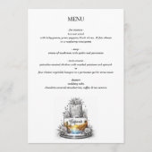California Wedding Cake Menükarte (Vorderseite)
