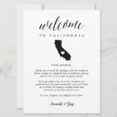 California Wedding Welcome Letter & Itinerary (Vorderseite)