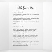 California Wedding Welcome Letter & Itinerary Dreifach-gefaltete Programmkarte (Innenseite Mitte)