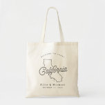 California Wedding Welcome Tote Bag Tragetasche<br><div class="desc">Diese kalifornische Tasche ist ideal,  um die Gäste der Stadt zu Ihrer Hochzeit zu empfangen! Packen Sie es mit lokalen Goodies für ein extra lustiges Willkommenspaket.</div>