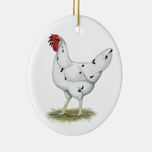 California White Hen Keramikornament (Rechts)