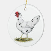 California White Hen Keramikornament (Links)