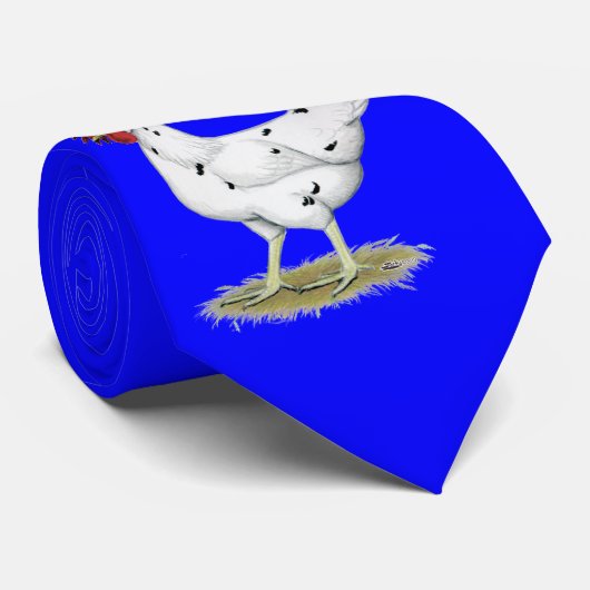 California White Hen Krawatte (Gerollt)