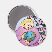 California Wild Rose Magnet (Vorderseite/Rückseite)
