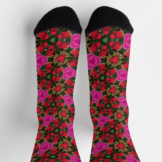 California Wild Rose Pattern Socken (Oben)