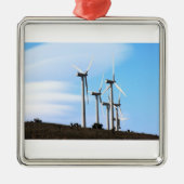 California Windmills Silbernes Ornament (Vorne)