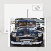 California Woody Classic Car Postkarte (Vorne/Hinten)