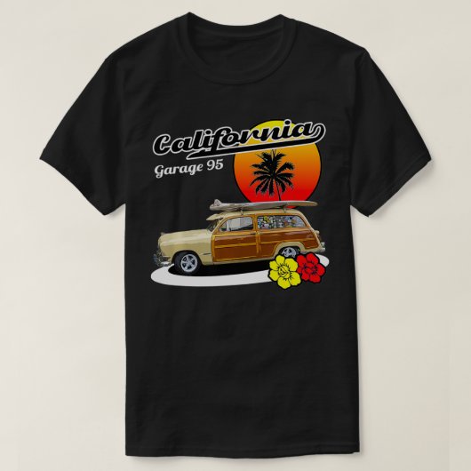 California Woody Station Wagon T-Shirt (Design vorne)