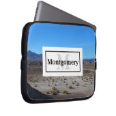 California Wüste Landschaft mit Namen und Monogram Laptopschutzhülle (Vorne Rechts)
