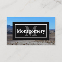 California Wüste Landschaft mit Namen und Monogram