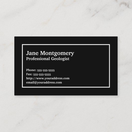 California Wüste Landschaft mit Namen und Monogram Visitenkarte (Rückseite)