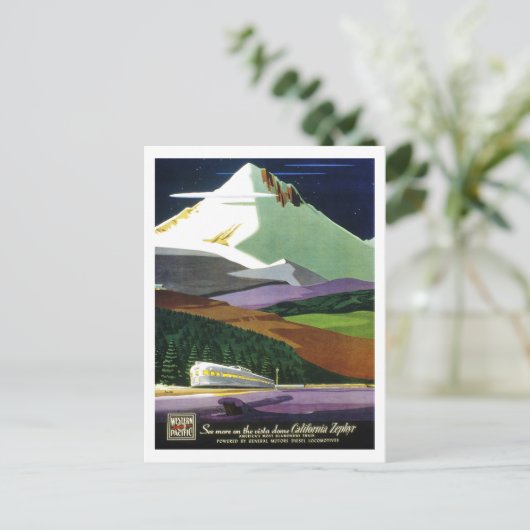 California Zephyr Postkarte (Stehend Vorderseite)