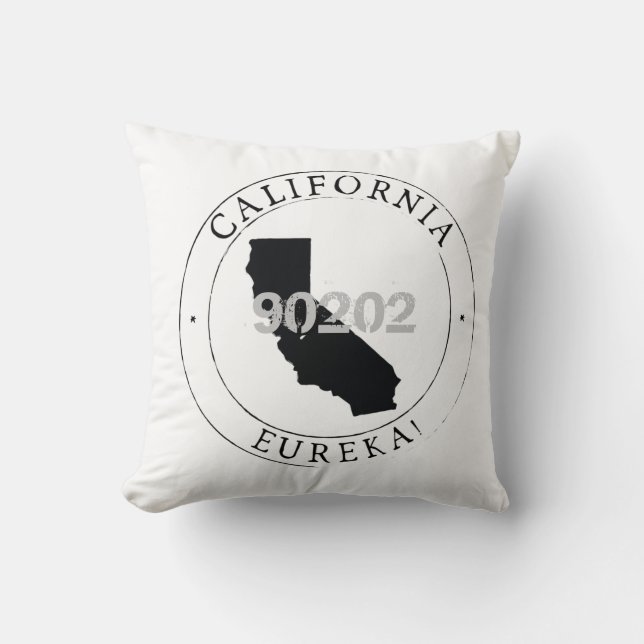 California Zip Code Pillow Kissen (Vorderseite)