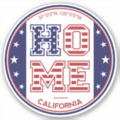 California Zuhause Aufkleber (Vorderseite)