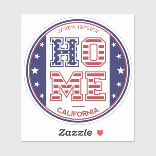 California Zuhause Aufkleber (Blatt)